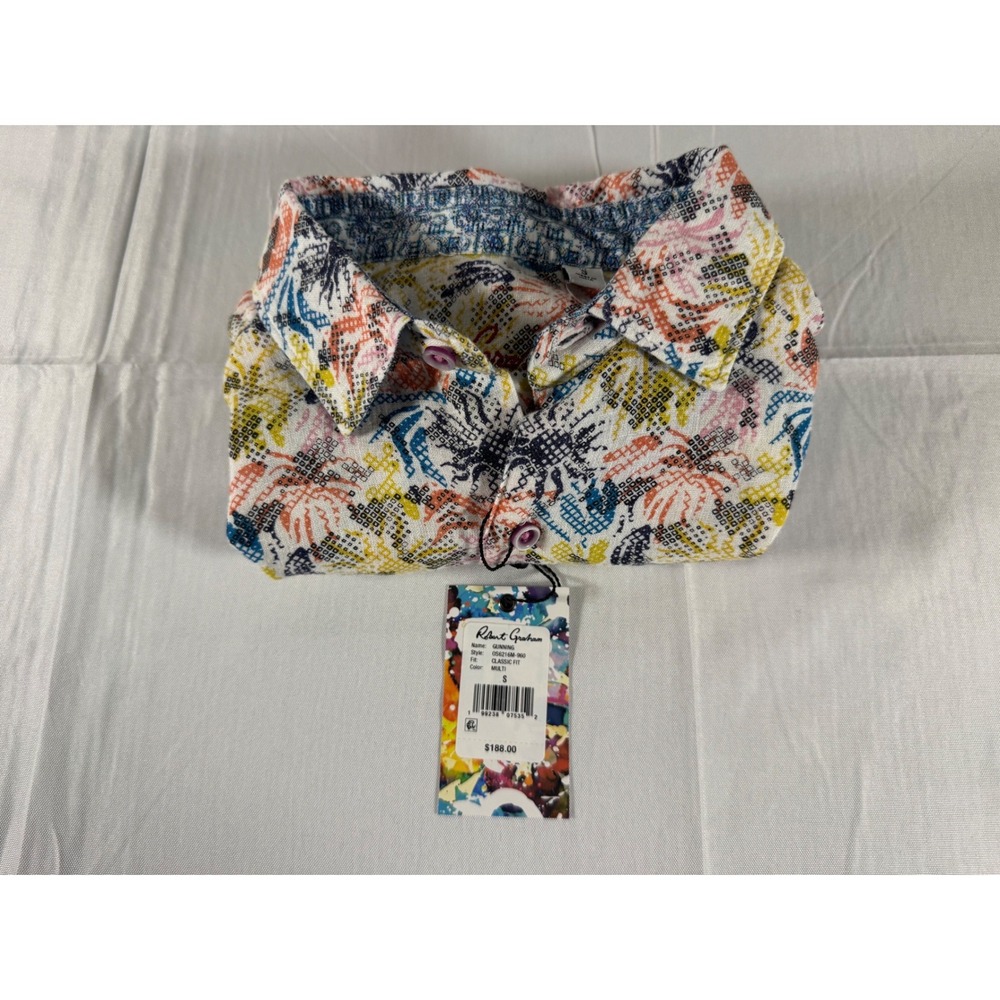 NWT Robert Graham Ganning Classic Fit Long Sleeve Shirt Small $188 Retail